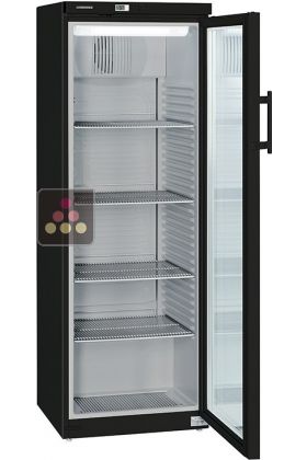 Armoire positive ventilée noire - Porte vitrée - 320L