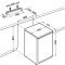 Table-top négatif statique encastrable sous plan - Carrosserie inox - 133L