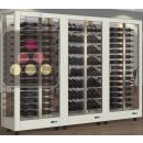 Combination of 3 professional multi-purpose wine display cabinet - 4 glazed sides - Magnetic and interchangeable cover ACI-TMR36002MI