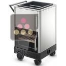 Outdoor mobile bar with refrigerated cabinet and insulated presentation bin ACI-MBR110