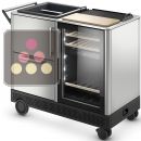 Outdoor mobile bar with dual temperature refrigerated cabinet and insulated presentation bin ACI-MBR120