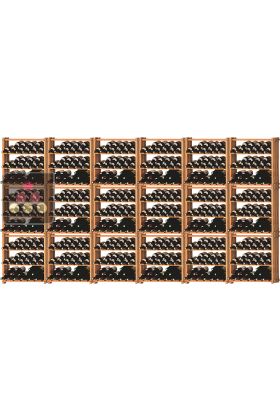 Lot de 18 casiers modulaires en hêtre massif pour 630 Bouteilles