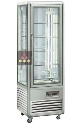 Vitrine verticale positive ventilée - Stockage tablettes en verre - 350L