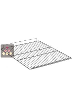 Grille acier inox avec butée arrière pour armoire GN 2/1