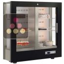 Professional refrigerated display cabinet for dessert and snacks - 3 glazed sides - 36cm deep - Wooden cladding ACI-TCA210