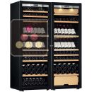 Combination of a single temperature wine cabinet and a 3 temperatures multipurpose wine cabinet - Full Glass door ACI-TRT711FM