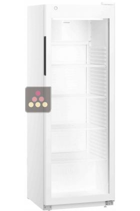 Armoire positive ventilée blanche - Porte vitrée - 250L