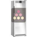 Silver forced-air refrigerated cabinet - Glass door with side LED light - 250L
 ACI-LIP144VX