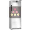 Silver forced-air refrigerated cabinet - Glass door with side LED light - 250L
 ACI-LIP144VX