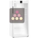 Armoire positive ventilée blanche - Porte vitrée et éclairage LED latéral - 432L ACI-LIP146V