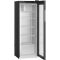 Armoire positive ventilée noire - Porte vitrée et éclairage LED latéral - 250L