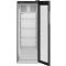 Armoire positive ventilée noire - Porte vitrée et éclairage LED latéral - 250L