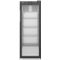 Armoire positive ventilée noire - Porte vitrée et éclairage LED latéral - 250L