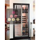 Built-in multi-temperature wine display cabinet for storage or service - 36cm deep - Without shelves ACI-HTBH16000E