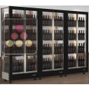 Combiné de 3 vitrines à vin professionnelles multi-usages - 4 cotés vitrés - Habillage magnétique et interchangeable ACI-TMR36000VI