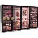 Combination of 4 refrigerated display cabinets for wine, meat maturation and cold cuts ACI-GEM742