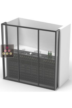 Rangements modulaires de 93 bouteilles - Fabrication spécifique 
