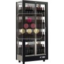 Professional multi-temperature wine display cabinet - 4 glazed sides - Standing bottles - Magnetic and interchangeable cover ACI-TMR16001VI
