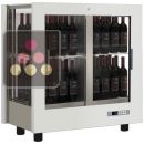 Professional multi-temperature wine display cabinet - 3 glazed sides - Vertical bottles - Wooden cladding ACI-TCR12000V