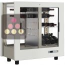 Professional multi-temperature wine display cabinet - 4 glazed sides - Without shelves - Without cladding ACI-TCA115N-R290