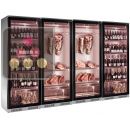 Combination of 2 refrigerated display cabinets for wine and 2 for meat maturation ACI-GEM743