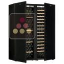 Combination of 2 single temperature wine cabinets for ageing and/or service - Storage/sliding shelves ACI-TRT701NM
