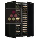 Combination of 2 single temperature wine cabinets for ageing and/or service - Storage/sliding shelves ACI-TRT701NM