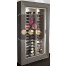 Freestanding multi-purpose wine display cabinet - P36cm - Horizontal bottles - Flat frame ACI-MDH1100L