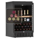 Built-in single temperature wine cabinet for wine storage or service with a sliding shelf for standing bottles ACI-CLP100ET