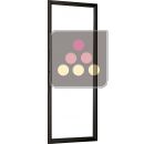 Porte vitrée cadre aluminium noir pour cave à vin ARTEVINO Grand Modèle ACI-ART916