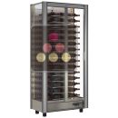 Professional multi-temperature wine display cabinet - 3 glazed sides - Without magnetic cover ACI-TCM100-R290