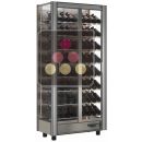 Professional multi-temperature wine display cabinet - 3 glazed sides - Without magnetic cover ACI-TCM102-R290