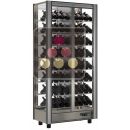 Professional multi-temperature wine display cabinet - 4 glazed sides - Without magnetic cover ACI-TCM103-R290