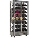 Vitrine à vin modulaire multi-températures - Usage pro - 4 côtés vitrés - Sans habillage magnétique ACI-TCM103-R290