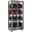 Professional multi-temperature wine display cabinet - 3 glazed sides - Without magnetic cover ACI-TCM104-R290