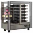 Professional multi-temperature wine display cabinet - 4 glazed sides - Without magnetic cover ACI-TCM109-R290