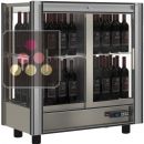 Professional multi-temperature wine display cabinet - 3 glazed sides - Without magnetic cover ACI-TCM112-R290