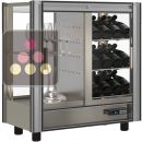 Professional multi-temperature wine display cabinet - 3 glazed sides - Without shelves - Without magnetic cover ACI-TCM114-R290