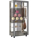 Vitrine à charcuterie et fromage modulaire multi-températures - Usage pro - 4 côtés vitrés - Sans habillage magnétique ACI-TCM117-R290