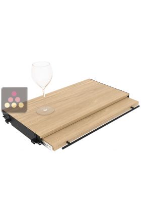 Tablette bois extensible pour module L'Atelier du Vin - Largeur 60cm 