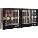 Combination of 2 professional multi-temperature wine display cabinets - 36cm deep - 3 glazed sides - Magnetic cover ACI-TCM521V