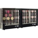 Combination of 2 professional multi-temperature wine display cabinets - 36cm deep - 3 glazed sides - Magnetic and interchangeable cover ACI-TMH22000V