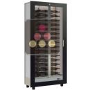 Vitrine à vin encastrable multi-températures - Usage pro - Bouteilles horizontales - Sans habillage ACI-TCB100N-R290