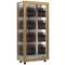 Vitrine à vin multi-températures - Usage professionnel - 3 côtés vitrés - Bouteilles verticales - Habillage bois