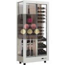 Professional multi-temperature wine display cabinet - 3 glazed sides - Mixed shelves - Wooden cladding ACI-TCR16000M