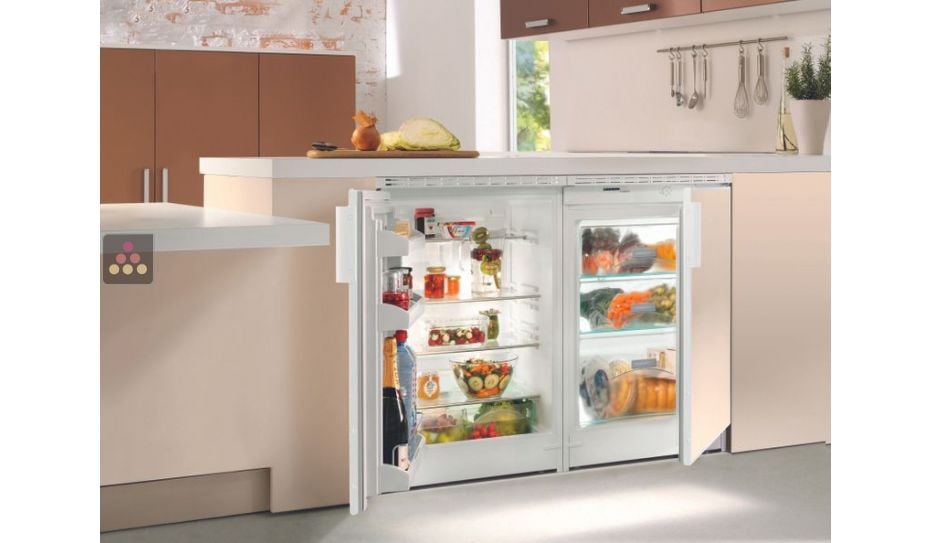 Réfrigérateur encastrable - congélateur en haut