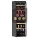 Dual temperatures wine cabinet - Sliding trays for standing bottles ACI-CLP111VT-R
