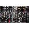 Support mural noir de 48 bouteilles de 75cl - Mixte bouteilles horizontales/inclinées