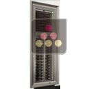 Double professional built-in wine display cabinet - Horizontal bottles - Curved frame ACI-PAR17004ME