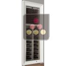 Double professional built-in wine display cabinet - Inclined bottles - Curved frame ACI-PAR17005ME